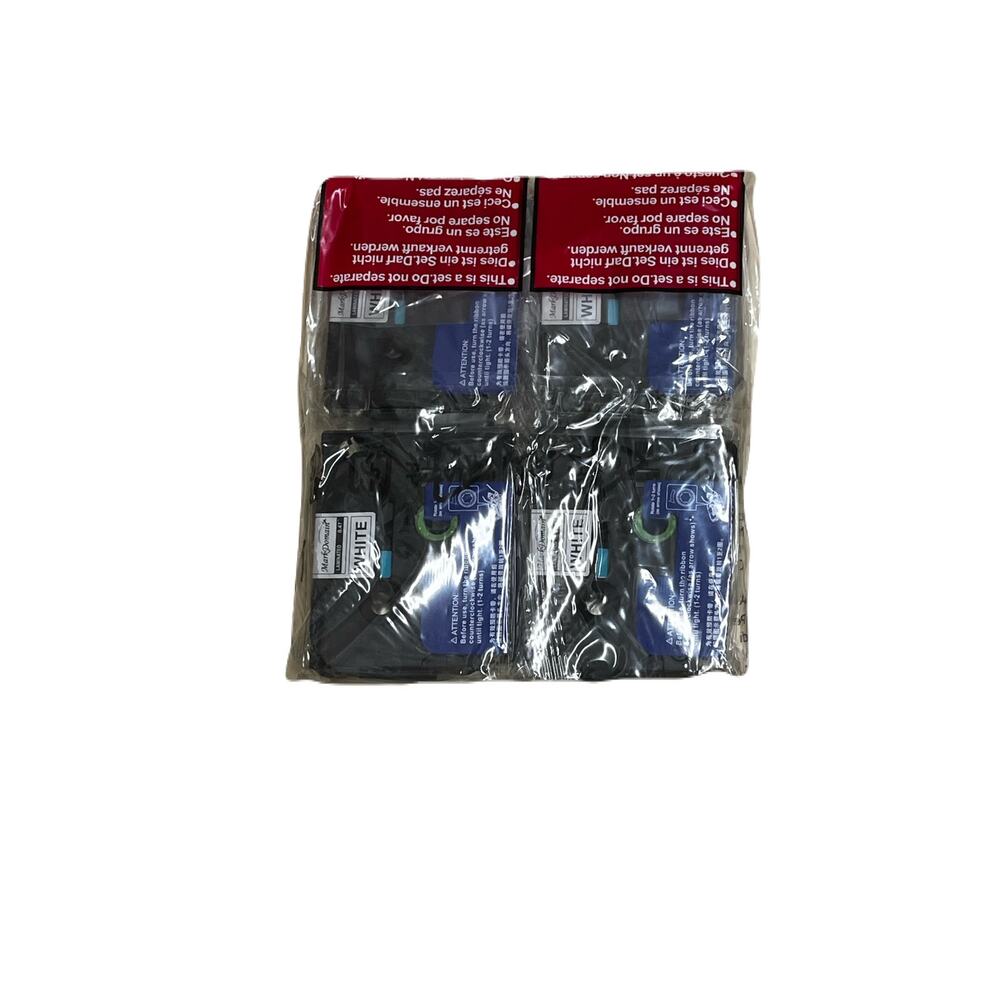 MarkDomain Label Tape 4-Pack Laminated White 0.47" D600 Label Maker